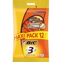 Bic 3 Sensitive Wegwerpscheermesjes - 12x3 mesjes