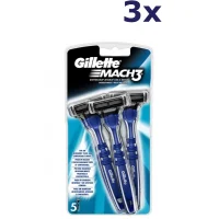 Gillette Mach3 Wegwerpscheermesjes - 3x5 mesjes