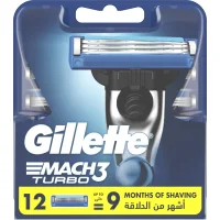 Gillette Mach3 Turbo Scheermesjes - 12 mesjes