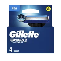 Gillette Mach 3 Turbo Scheermesjes - 4 mesjes