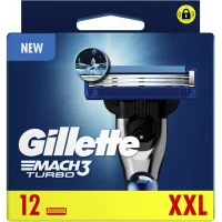 Gillette Mach 3 Turbo Scheermesjes - 12 mesjes