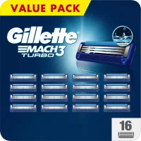 Gillette Mach3 Turbo Scheermesjes - 16 mesjes