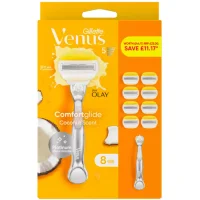 Gillette Venus ComfortGlide Coconut Scent Scheersysteem + 8 navulmesjes