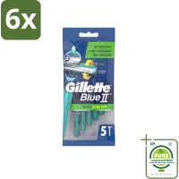 Gillette Blue II Wegwerpscheermesjes - 6x5 mesjes
