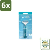 Gillette Venus Smooth Handvat + 2 Navulmesjes - 6 stuks
