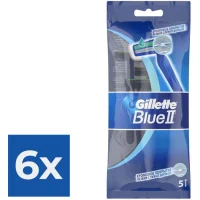 Gillette Blue II Wegwerpscheermesjes - 6x5 stuks