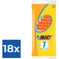Bic 1 Sensitive Wegwerpscheermesjes - 18x5 mesjes