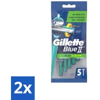Gillette Blue II Plus Slalom Wegwerpscheermesjes - 2x5 mesjes