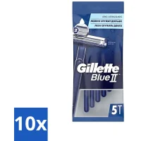 Gillette Blue II Wegwerpscheermesjes - 10x5 mesjes
