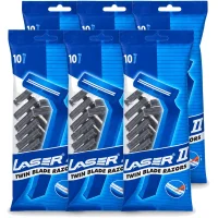 Laser 2 Ready Razor Wegwerpscheermesjes - 6x10 mesjes