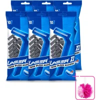 Laser 2 Ready Razor Wegwerpscheermesjes - 6x10 mesjes