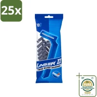Laser 2 Ready Razor Wegwerpscheermesjes - 25x10 mesjes