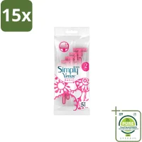 Gillette Venus Simply Venus Basic Wegwerpscheermesjes - 15x5 mesjes